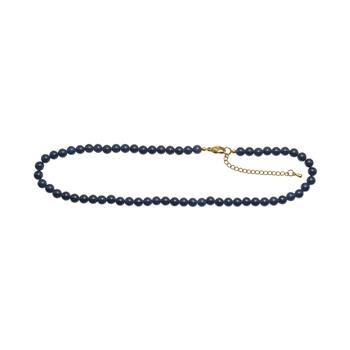 Blå spong quartz 6mm - carabinlås 40+5cm, fra Heinzendorff