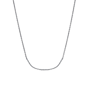 Sort oxideret sølv halskæde på 42+3 cm, fra Nordahl