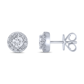 14 karat hvidguld ørestikker med brillianter, fra Støvring Design