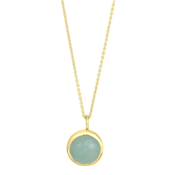 Forg sølv vedhæng SWEETS52 green aventurine 11mm , fra Nordahl