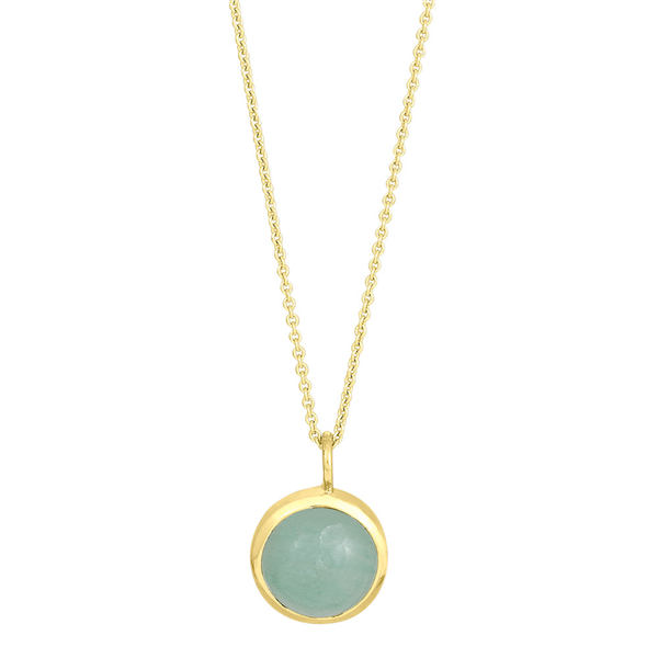 Forg sølv vedhæng SWEETS52 green aventurine 11mm , fra Nordahl