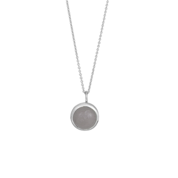 Rhd. sølv vedhæng SWEETS52  grey moon stone 11mm, fra Nordahl