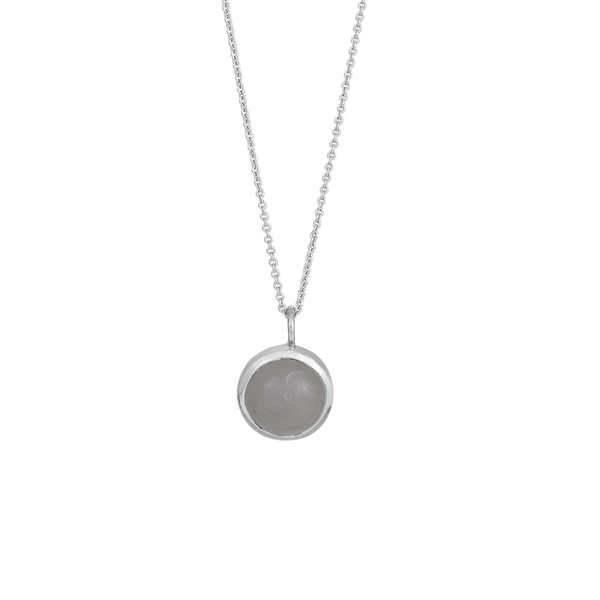 Rhd. sølv vedhæng SWEETS52  grey moon stone 11mm, fra Nordahl