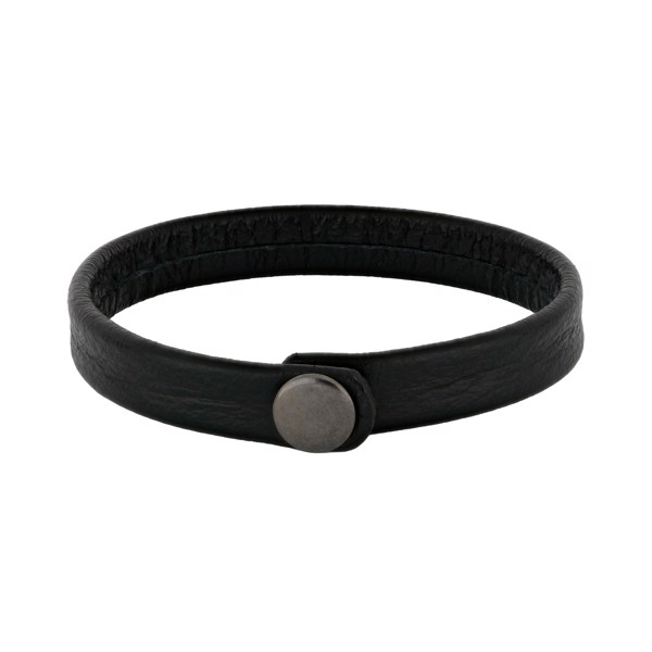 SON armbånd sort kalveskind 19cm 12mm, fra Son of Noa