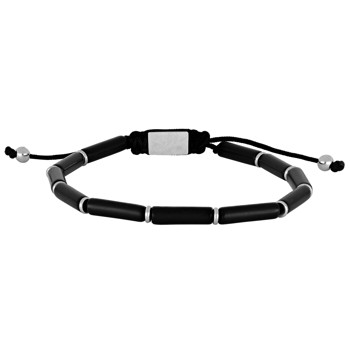 SON armbånd sort onyx  4x13mm 19-25cm, fra Son of Noa