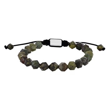 SON armbånd dragon blood jasper stål 8mm, fra Son of Noa