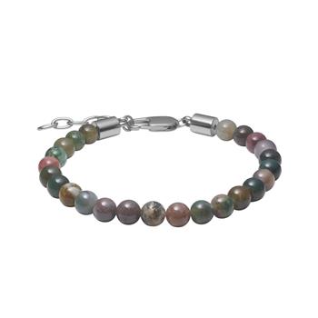 SON armbånd indian agate 6mm, 19cm - 23cm, fra Son of Noa