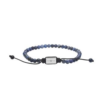 Son of Noa blå kvarts armbånd i stål 19-25 cm