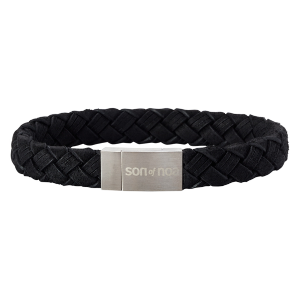 SON armbånd sort kalveskind 19cm 10mm, fra Son of Noa