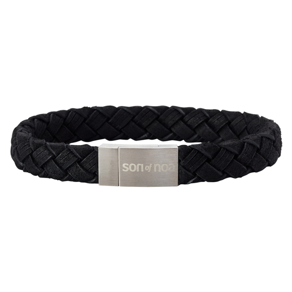 SON armbånd sort kalveskind 23cm 10mm, fra Son of Noa