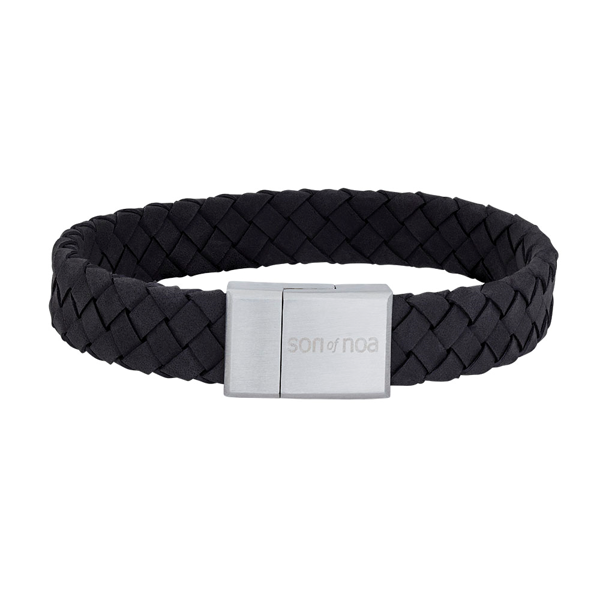 SON armbånd sort kalveskind 23cm 12mm, fra Son of Noa