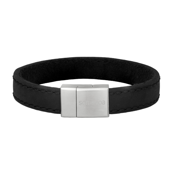 SON armbånd sort kalveskind 23cm 12mm, fra Son of Noa