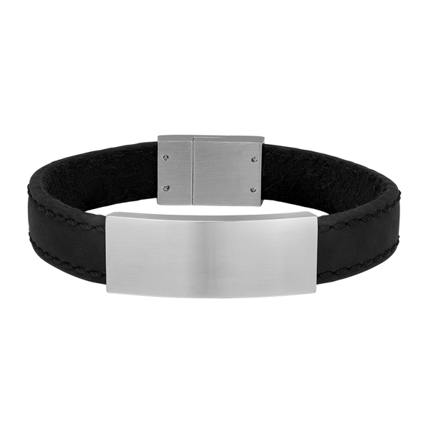 SON armbånd sort kalveskind 21cm 12mm, fra Son of Noa