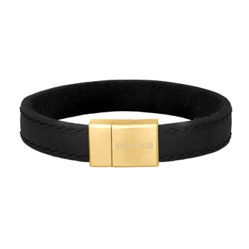 SON armbånd sort kalveskind 21cm 12mm, fra Son of Noa