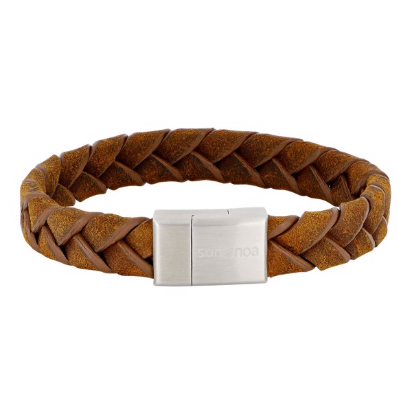 SON armbånd brun kalveskin 19cm, fra Son of Noa