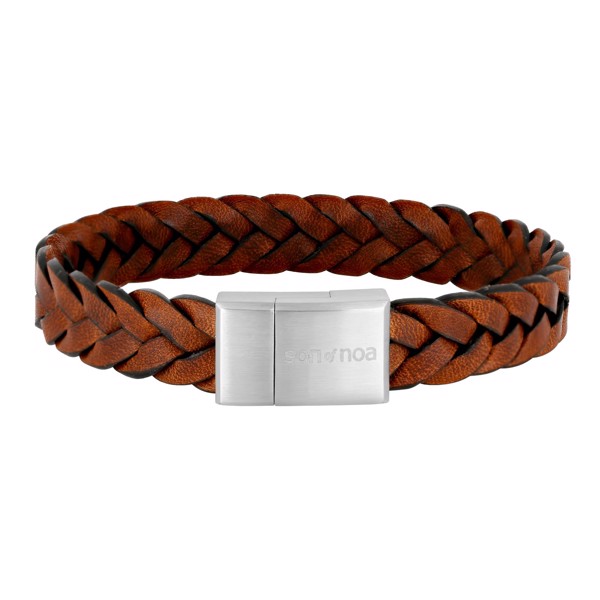 SON armbånd brun kalveskin 21cm, fra Son of Noa