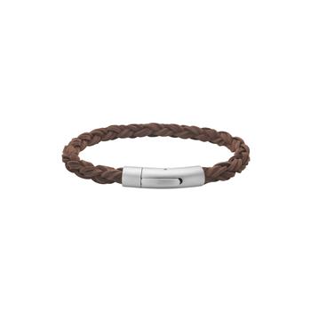 SON of NOA brunt flettet læderarmbånd til mænd