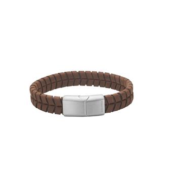 SON of Noa brunt læderarmbånd med magnetlås
