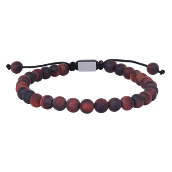 SON armbånd matt red tiger eye 19cm - 25cm, fra Son of Noa