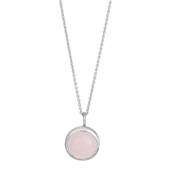 Rhd. sølv vedhæng SWEETS52 rosa quartz 11mm , fra Nordahl