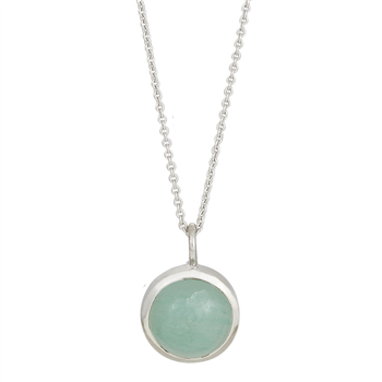 Rhd. sølv vedhæng SWEETS52 green aventurine 11mm , fra Nordahl