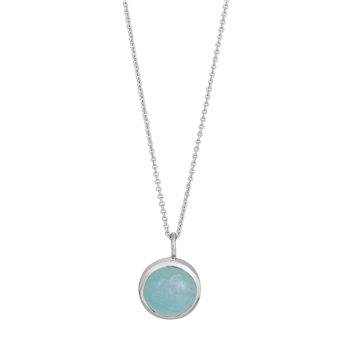 Rhd. sølv vedhæng SWEETS52 blue chalcedony 11mm , fra Nordahl