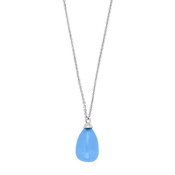 Rhd. sølvkæde SWEETS52 blue chalcedon , fra Nordahl