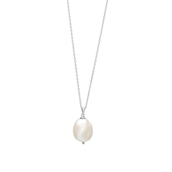 Rhd. sølvkæde BAROQUE52 perle 20mm , fra Nordahl