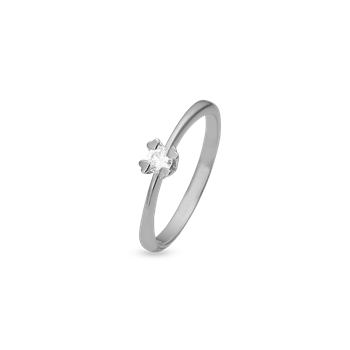 Mary ring 8k, hv lg diam 0,20ct w/vs, fra aagaard