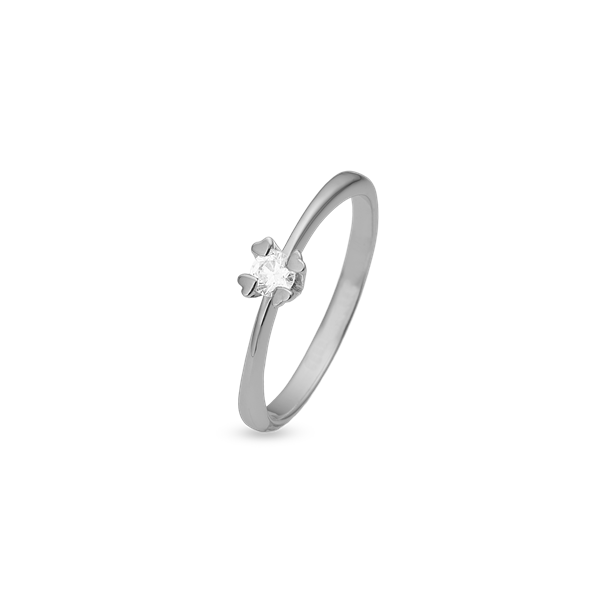 Mary ring 8k, hv lg diam 0,20ct w/vs, fra aagaard