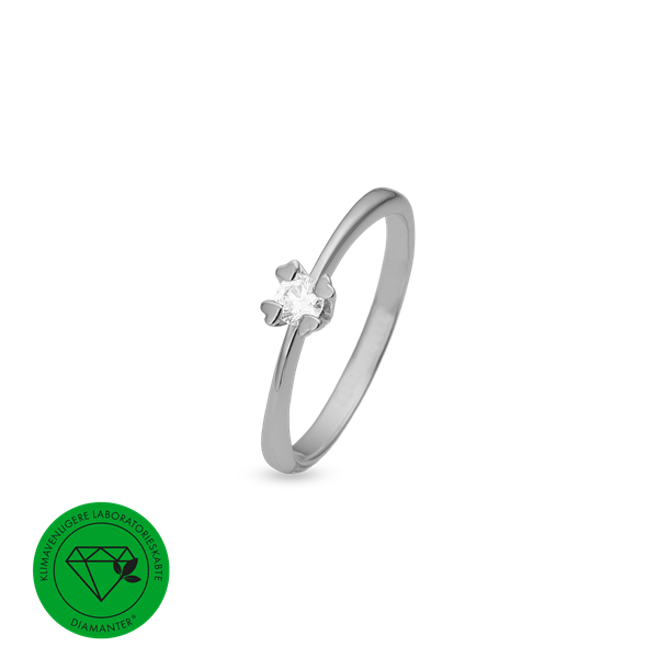 Mary ring 8k, hv lg diam 0,20ct w/vs, fra aagaard