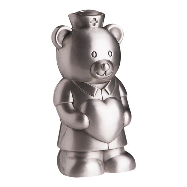 Fortinnet sparebøsse bamse-sygeplejerske, fra Noa Kids