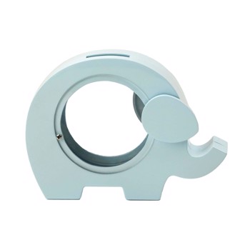 Forkromet sparebøsse elefant - lyseblå, fra Noa Kids