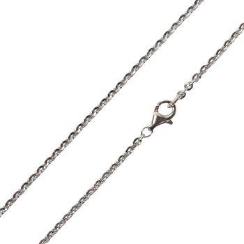 Armbånd & Halskæde - Anker Facet - Sterlingsølv & Rhodineret 0,6mm 60cm, fra San - Links of Joy