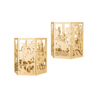 2-pk lysestage - Klods Hans- 18k fg , fra H.C. Andersen Home