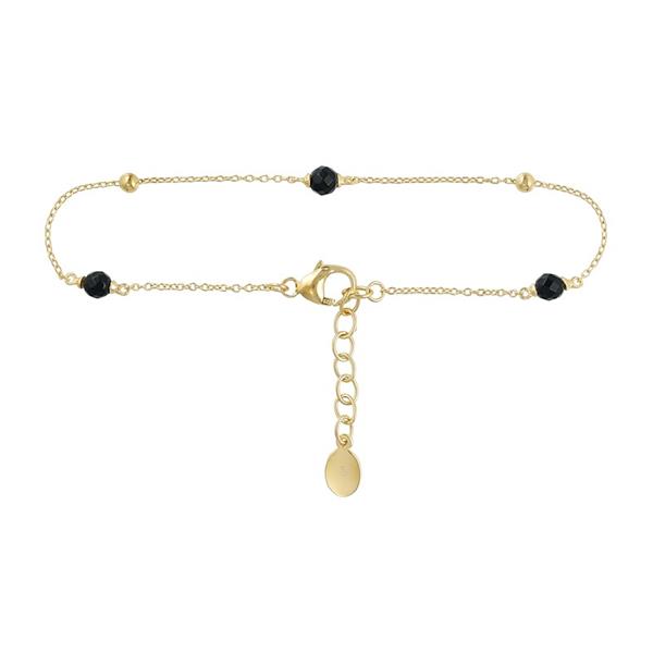 Armbånd i forgyldt sølv med sort onyx, fra Blicher Fuglsang