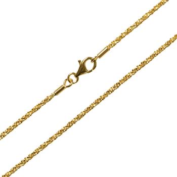 Armbånd eller halskæde - Forgyldt/925-DiamondCut=1,8mm  90cm, fra San - Links of Joy