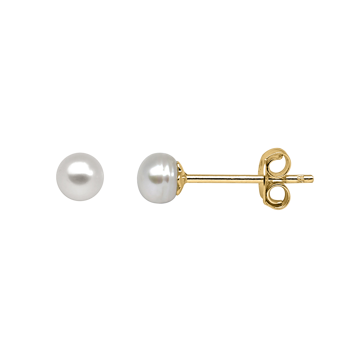 Sølvforgyldt 4 mm perle ørestikker, fra Støvring Design