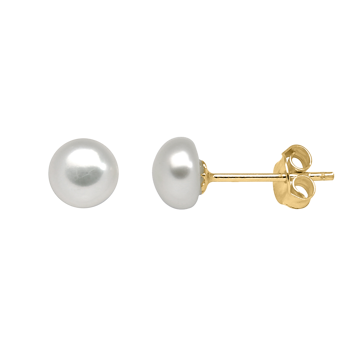 Sølvforgyldt 6 mm perle ørestikker, fra Støvring Design