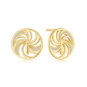 Sølvforgyldt  ørestikker, fra Støvring Design