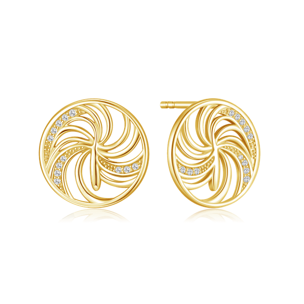 Sølvforgyldt  ørestikker, fra Støvring Design