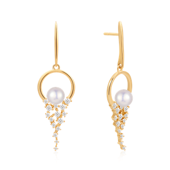 Sølvforgyldt ørehænger, fra Støvring Design