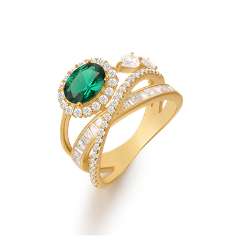 Sølvforgyldt ring, fra Støvring Design