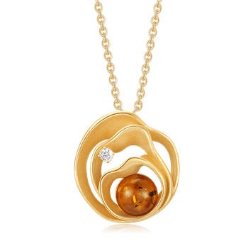 Sølvforgyldt halskæde, fra Støvring Design