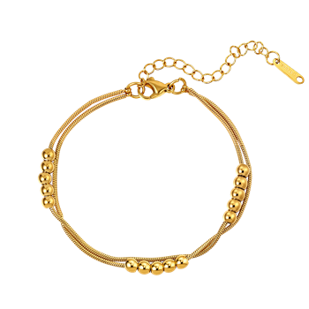 Stål forgyldt armbånd, fra Støvring Design