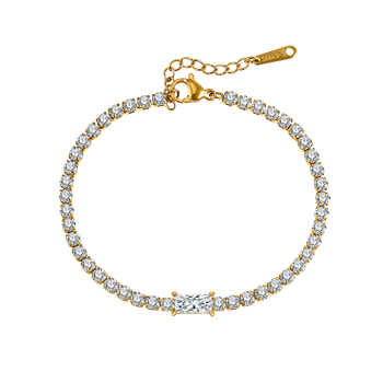 Stål forgyldt armbånd, fra Støvring Design