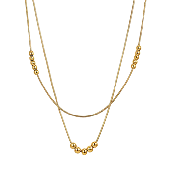 Stål forgyldt collier, fra Støvring Design