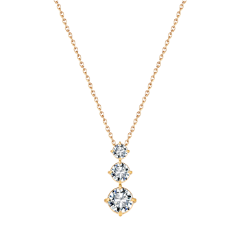 Stål forgyldt collier, fra Støvring Design
