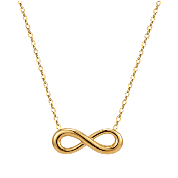 Stål forgyldt collier, fra Støvring Design