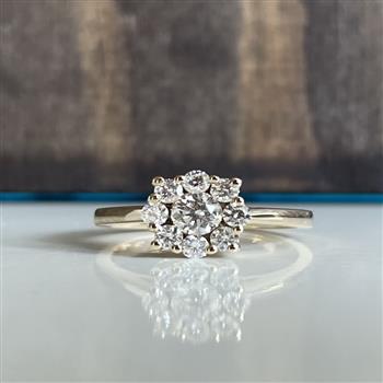 Ring 14 karat guld BIG BLOOM 0,60 ct, fra L&G